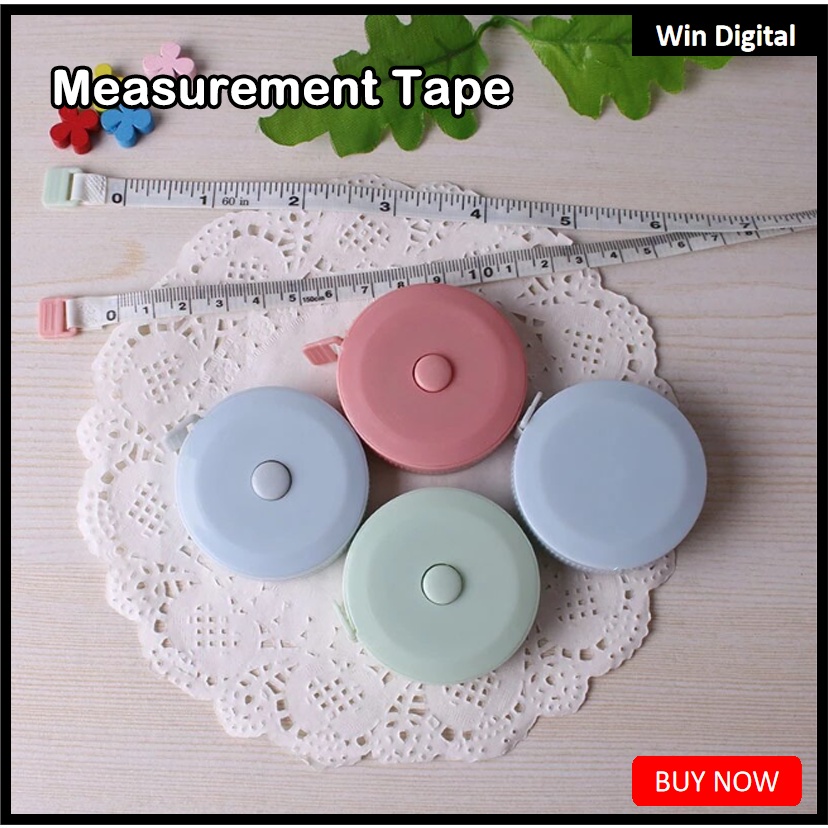Mini Measuring Tape Retractable 1.5M Small Key Chain Tape Measure Keychain Keyring Pocket Portable Steel Measurement