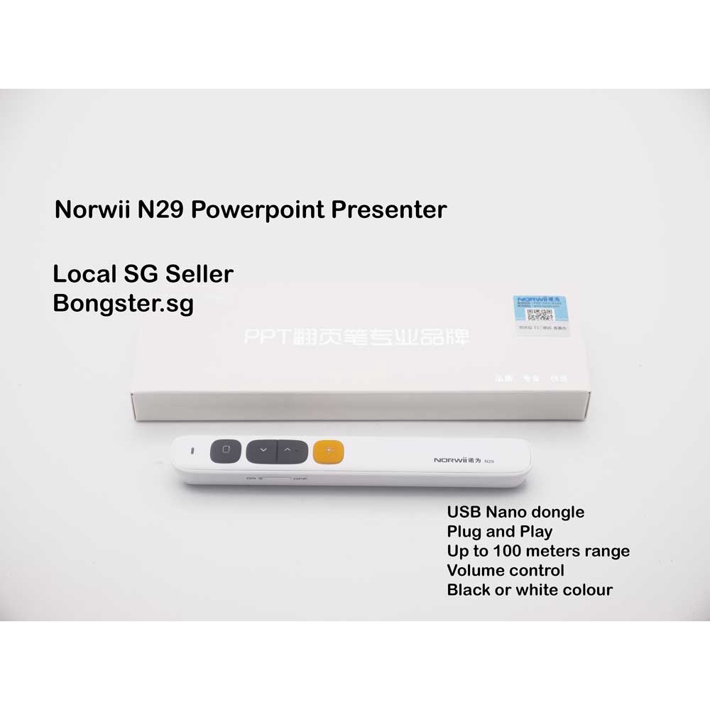 Norwii N29 Wireless powerpoint Presenter long range red laser pointer ...