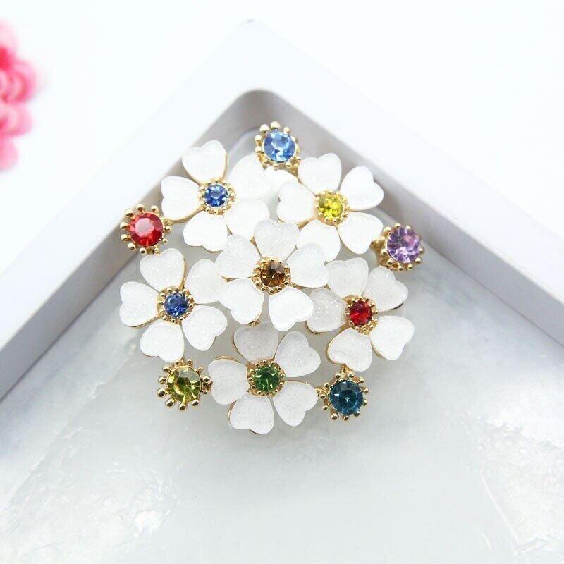 Coat hot sale flower brooch