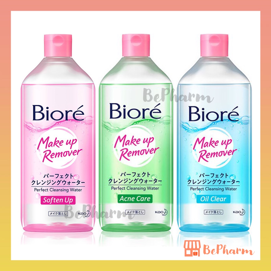 Biore Makeup Remover Perfect Cleansing Water 400 ml Acne Care Soften Up