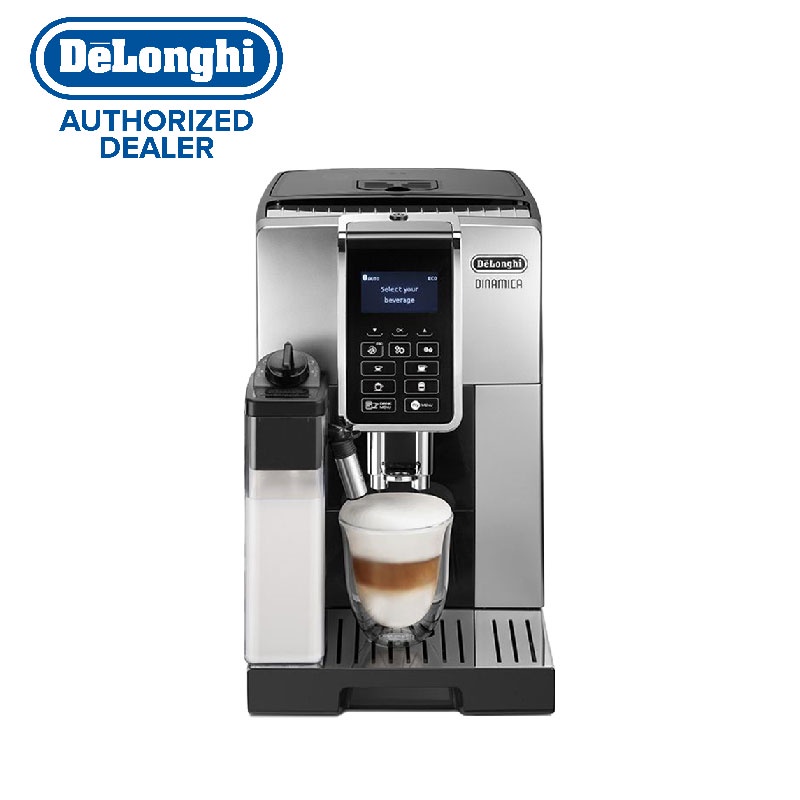 New Delonghi Fully Automatic Coffee Machines Dinamica Silver Black ECAM350.55.SB