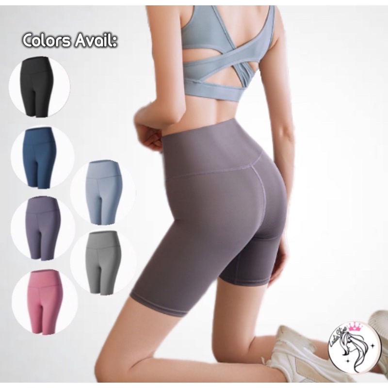 (SG Seller Instocks) 5 POINT LADIES YOGA PANTS HIGH WAISTED SPORTS PANTS EUROPEAN PEACH BUTTOCK