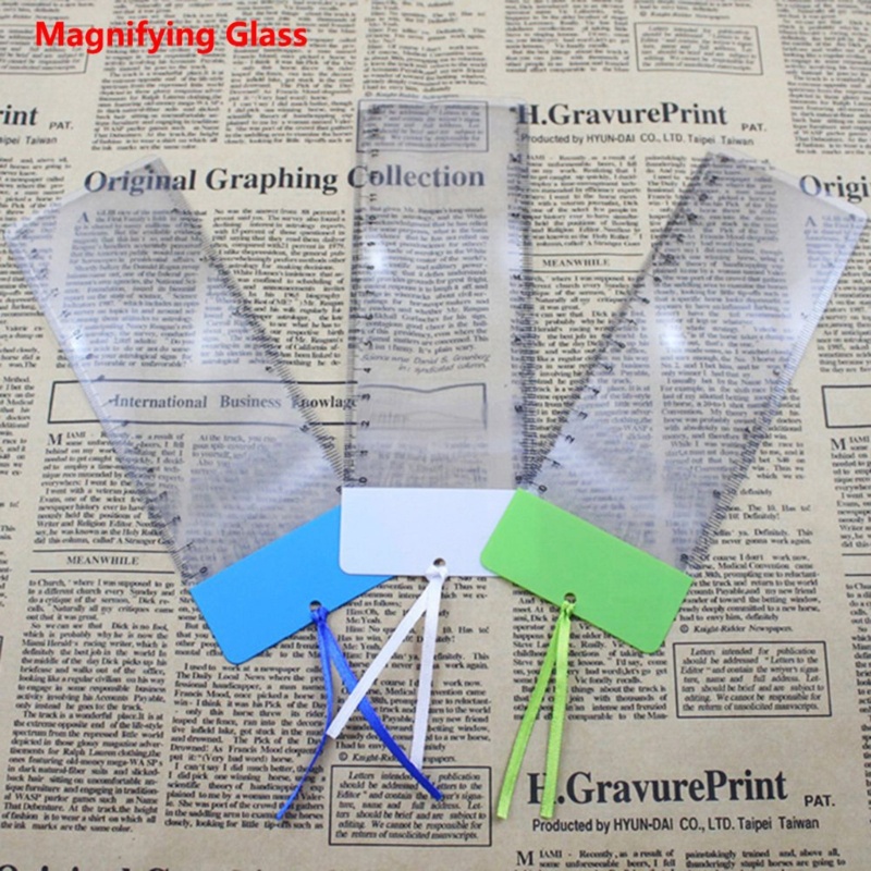 Alilin Pocket Ruler Bookmark Magnifier Sheet Magnifying Magnification ...