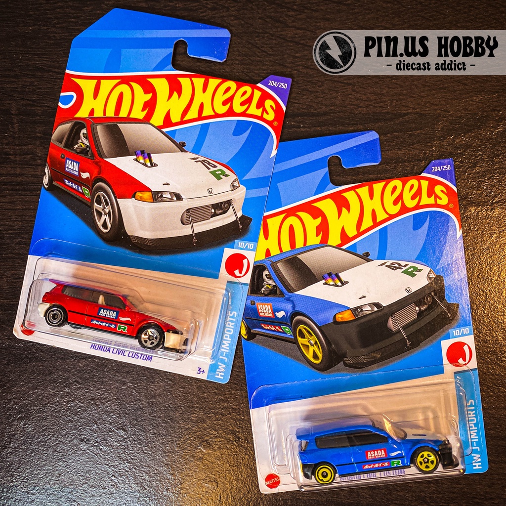 Hot WHEELS HONDA CIVIC CUSTOM/CIVIC EG/CIVIC Overal ORIGINAL HOTWHEELS