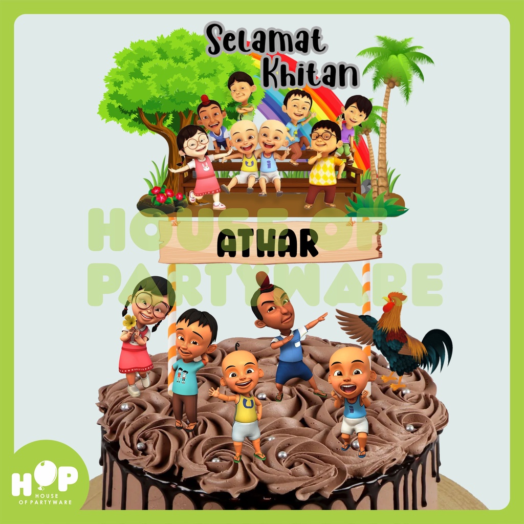 Circumcision Cake Topper/UPIN IPIN Circumcision+Custom Name/Birthday ...