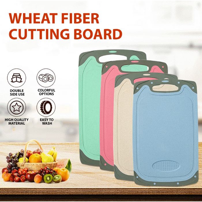 SG LOCAL STOCK - Wheat Straw Chopping Board Antibacterial Reversible ...