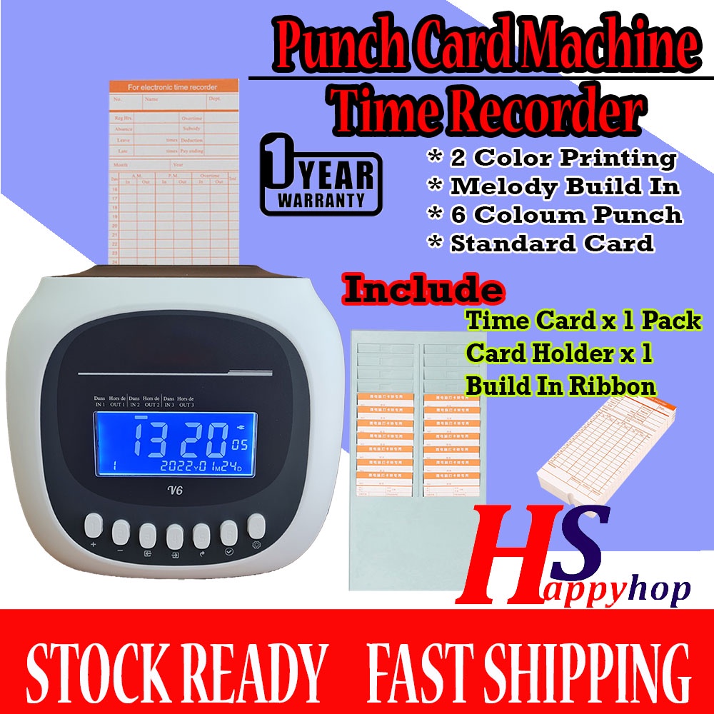 Full Set Punch Card Machine Time Recorder , Punch Card , Time Card
