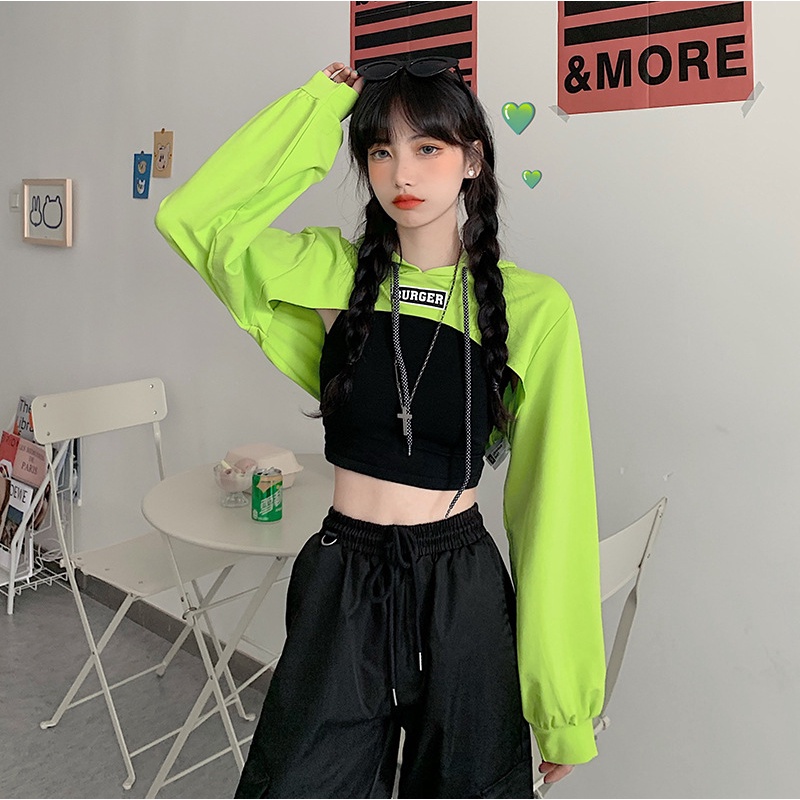 Cute hoodie hot sale crop tops