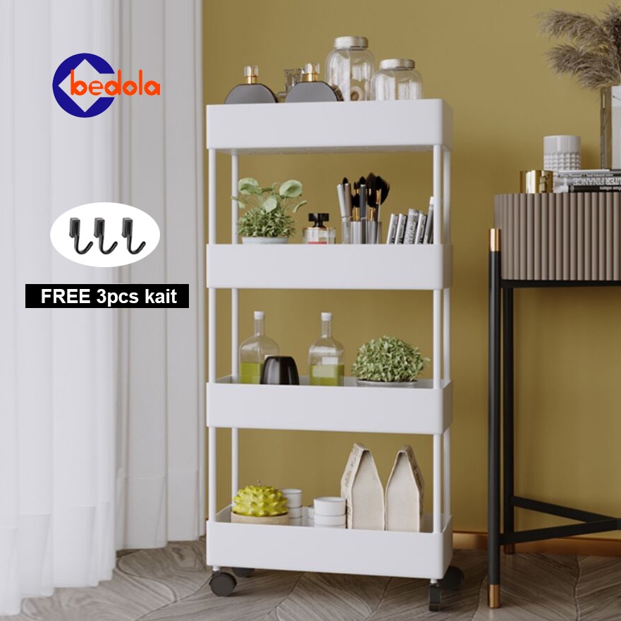 Square kitchen rack toilet rack multi-purpose stacking rack push rack ...