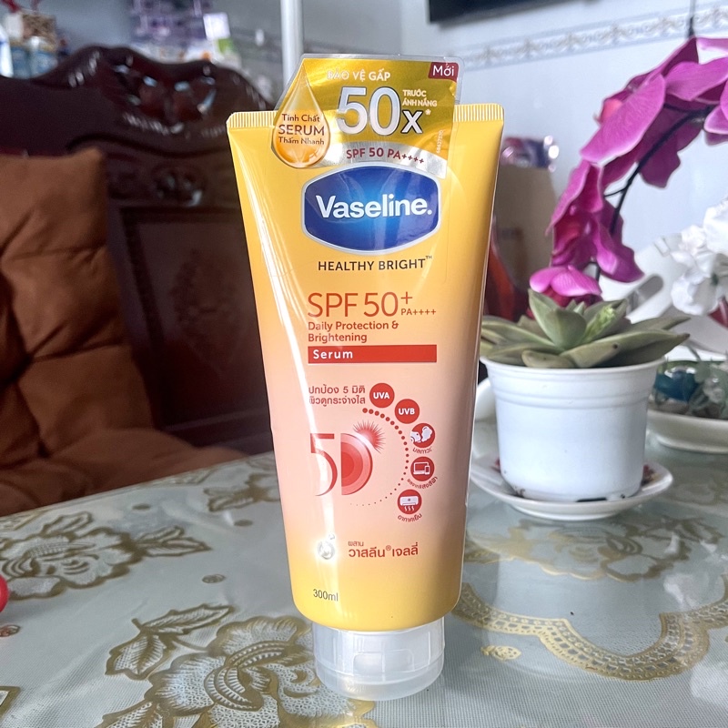 Vaseline 50x Body Sunscreen Skin Protection Serum With SPF 50 + PA