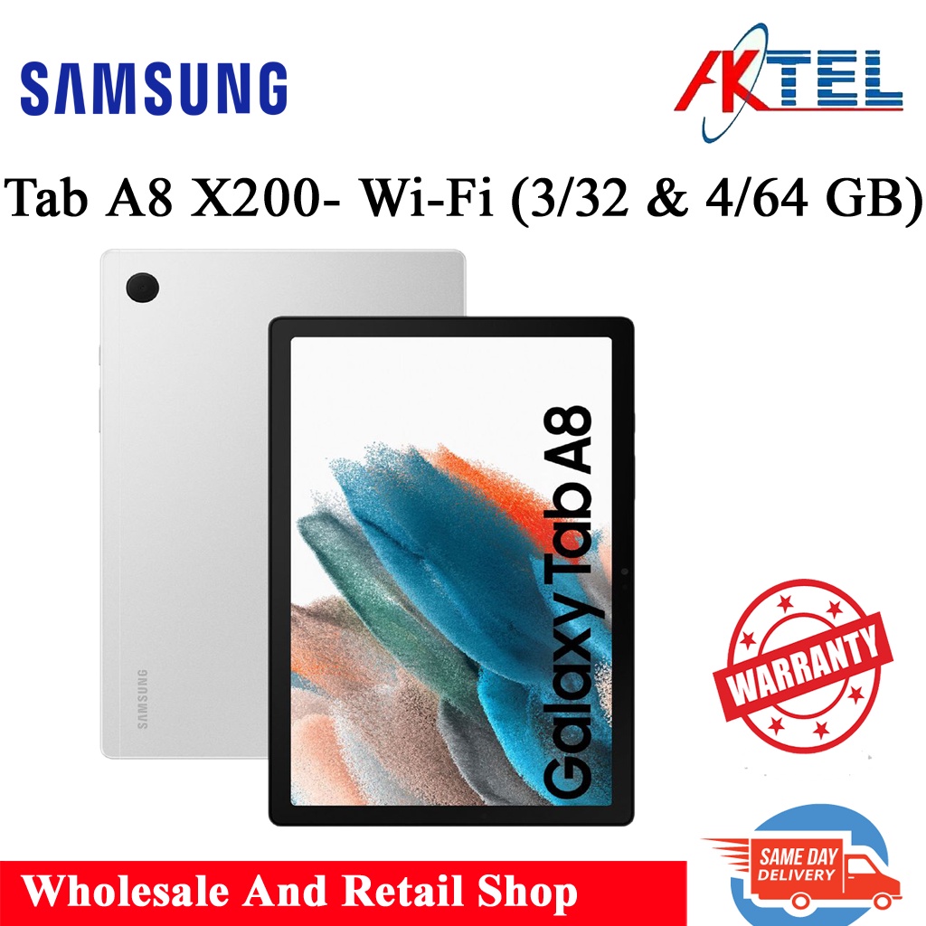 Samsung Tab A8 X200 WiFi Version ( 3/32 & 4/64 GB ) Brand New In Box