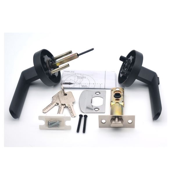 TOMBOL Door Lock Set Home Door Button Tubular Lever Cylindrical