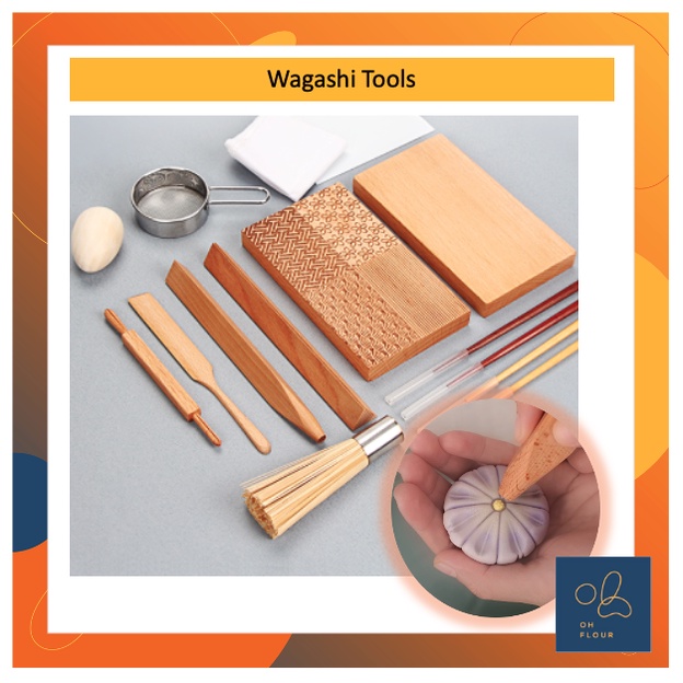 Wagashi Tool Set Wooden Triangle Board Rod Petal Chop Shopee Singapore