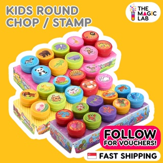 10pcs/Set Children Toy Stamps Cartoon Animals Fruits Kids Seal For  Scrapbooking Stamper DIY Scrapbook Cartoon Stamper Toys