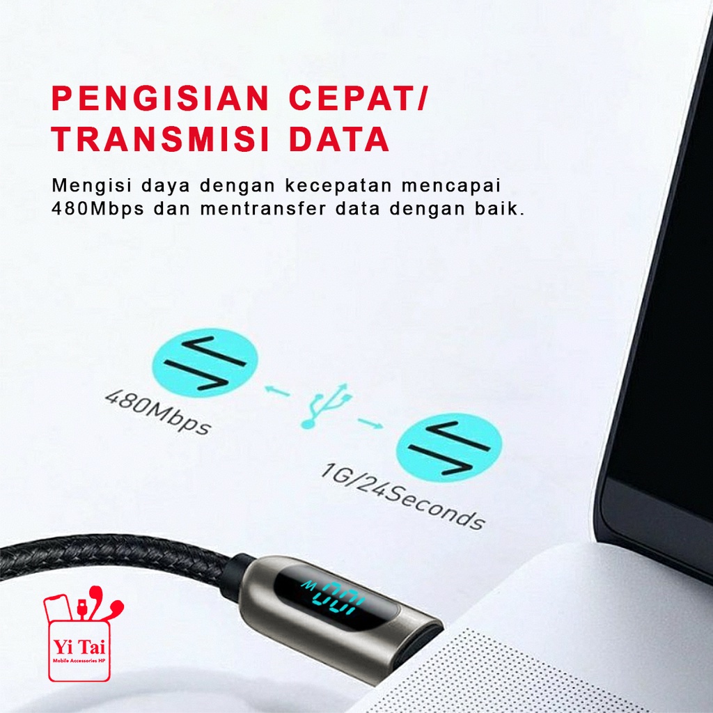YI TAI - Kabel Data Type C Ke Lightning PD100W Super Fast Charging - Gambar 4