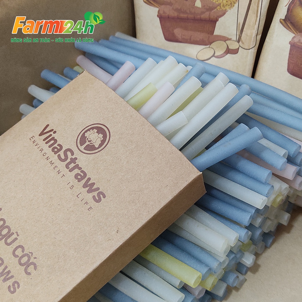 [Combo Of 100 tubes] Cereal straws, 100% organic, made from rice and ...