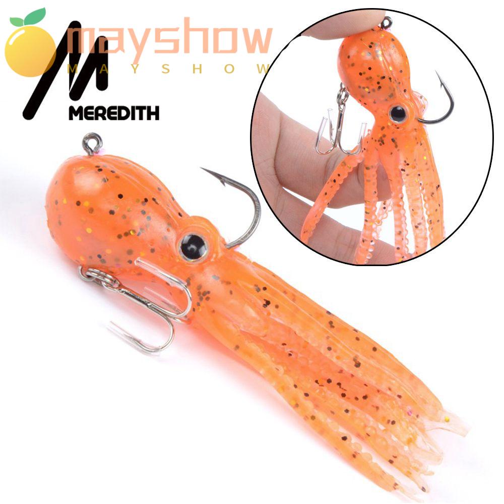 Artificial Fishing Tackle Saltwater Octopus Bait Squid Skirt Lure long tail