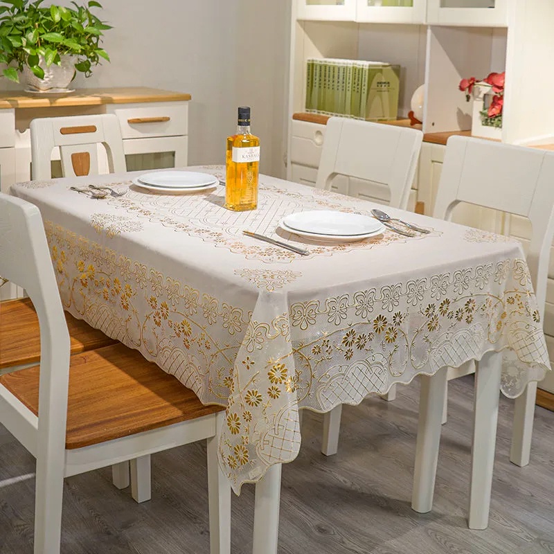 Tablecloth Checkered Pattern Waterproof Large Size Dining Table Cloth