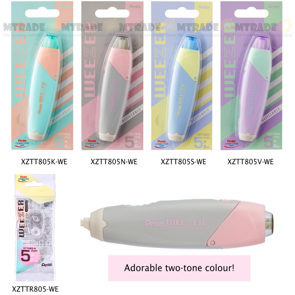 Pentel Weezer Retractable Correction Tape 5mm x 6m (XZTT805) / Refill