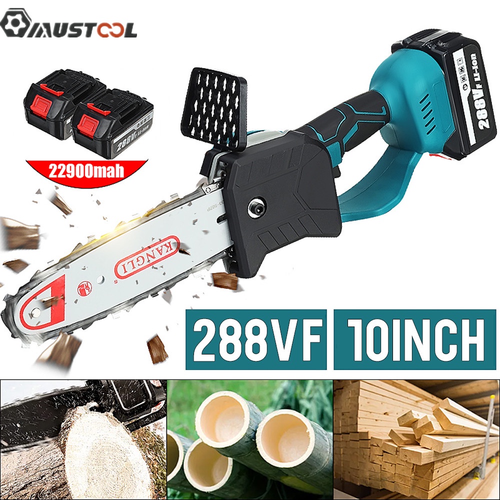 2500W Brushless Electric Chain Saw 10 Inches Rechargable Garden