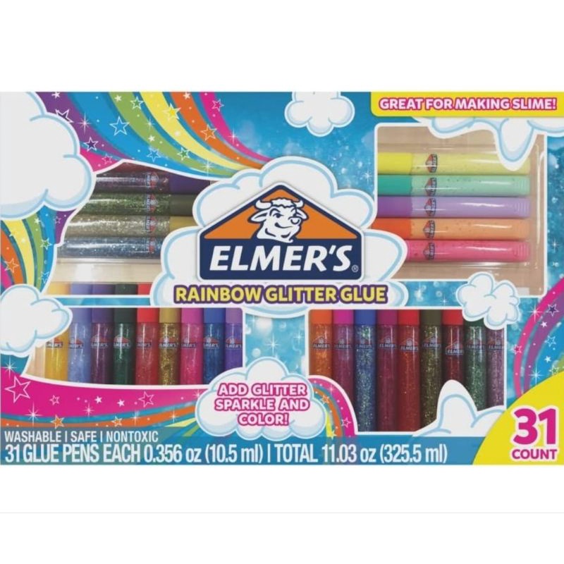 Elmer's Glue Frosty Slime Kit, Clear School Glue, Glitter Glue Pens &  Magical Liquid Activator Solution, 12 Count - Glue Frosty Slime Kit, Clear  School Glue, Glitter Glue Pens & Magical Liquid