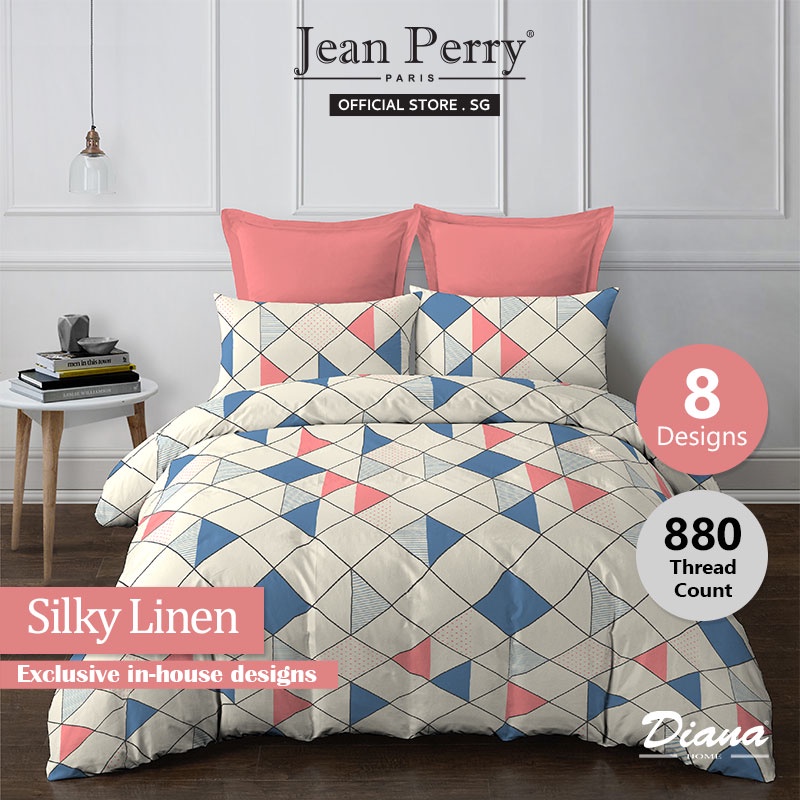 Diana 880TC Silky Linen Bedsheet Set I Fitted Sheet I Bedsheet Cover I