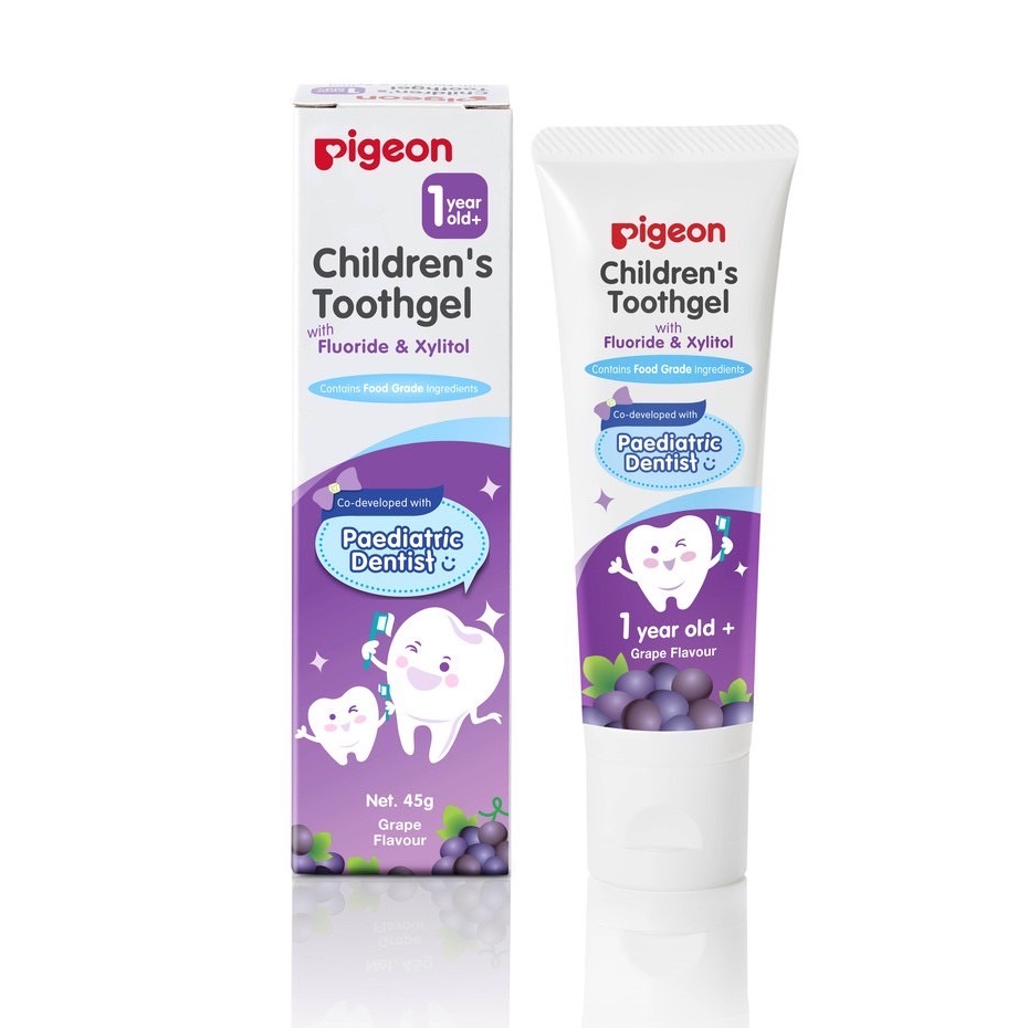 P004 Pigeon Gel Toothpaste 1000 PPM For Children Grape Flavor ...