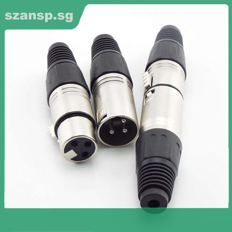 3 Pin 4 pin Core XLR power Connector Adapter Male Female Audio Cable MIC Plug Jack Cannon