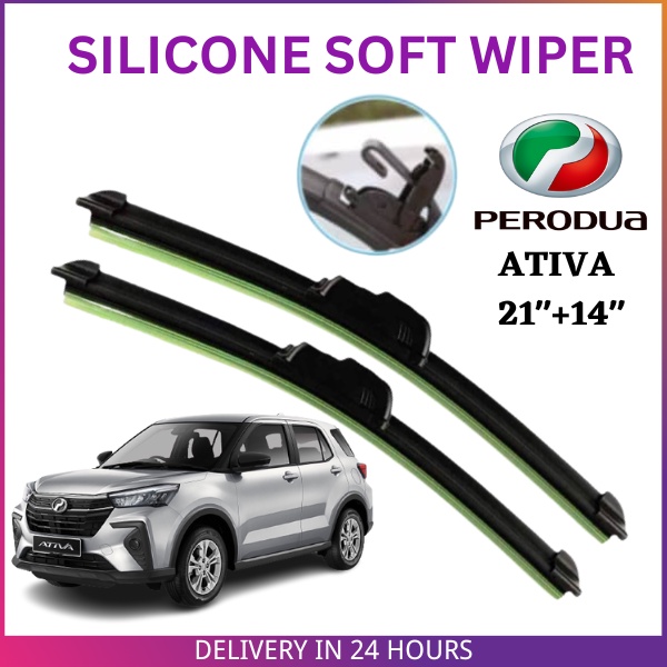 Perodua ATIVA 2021-2022 SILICONE SOFT WIPER (2PCS/SET) | Shopee Singapore