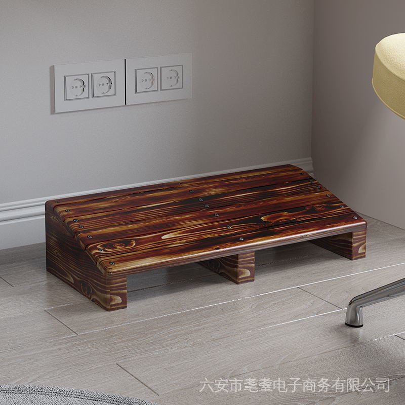 APOLLO Solid Wood Footrest Pad Footstool Office Desk Footrest Ergonomic