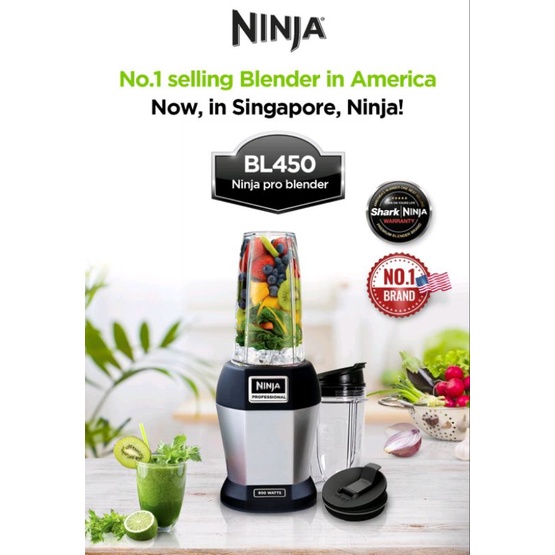 Ninja Blender Ninja Pro Blender BL450 Nutrient Extraction