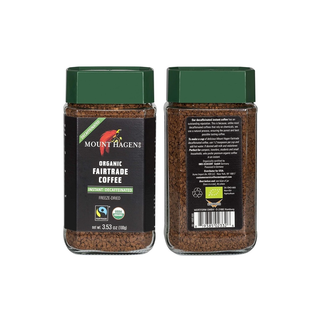 Mount Hagen Decaffeinated Organic Instant Coffee 100g Shopee Singapore