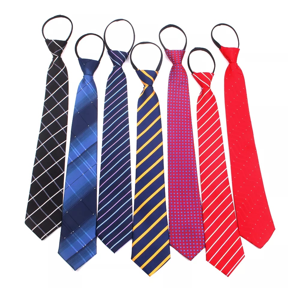 SG SUPPLIERS skinny tie zippetr tie solid business tie formal tie men's accessories party tie