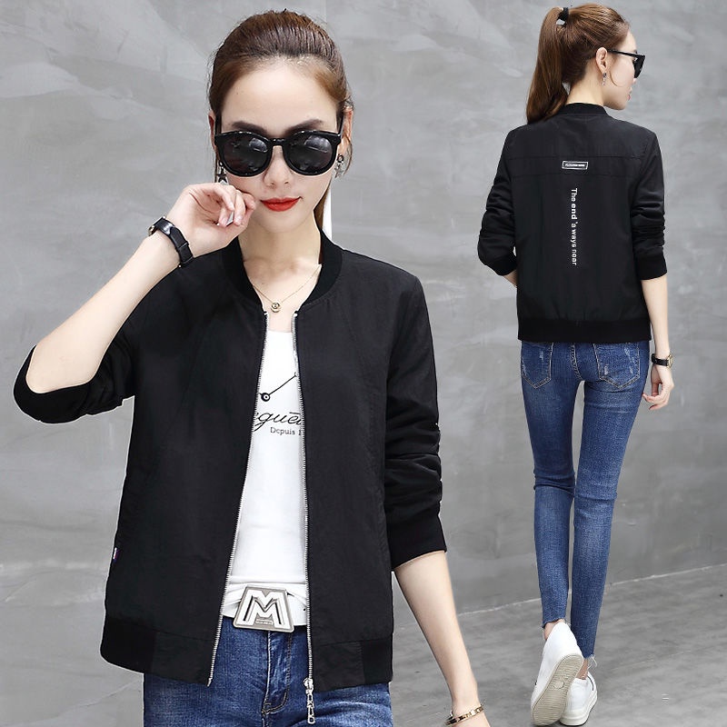 [Double layer with lining] Spring and Autumn Women's Jacket Zipper Coat