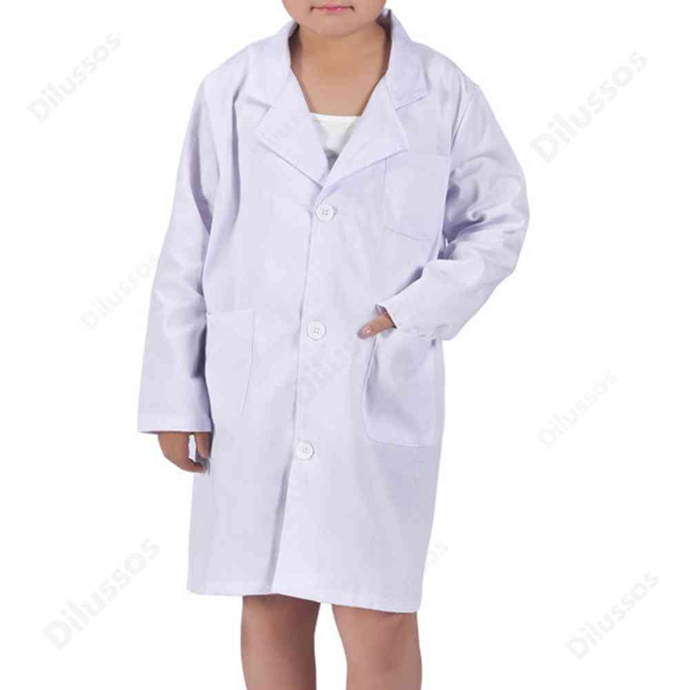 DILUSSO Lab Uniform for Women Men Work White Coat Costume Medical Nurse Doctor Blouse Shopee