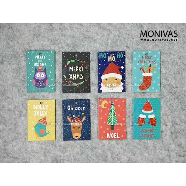 Assorted Rectangle Christmas Present Gift Tags DIY Mini Decoration ...