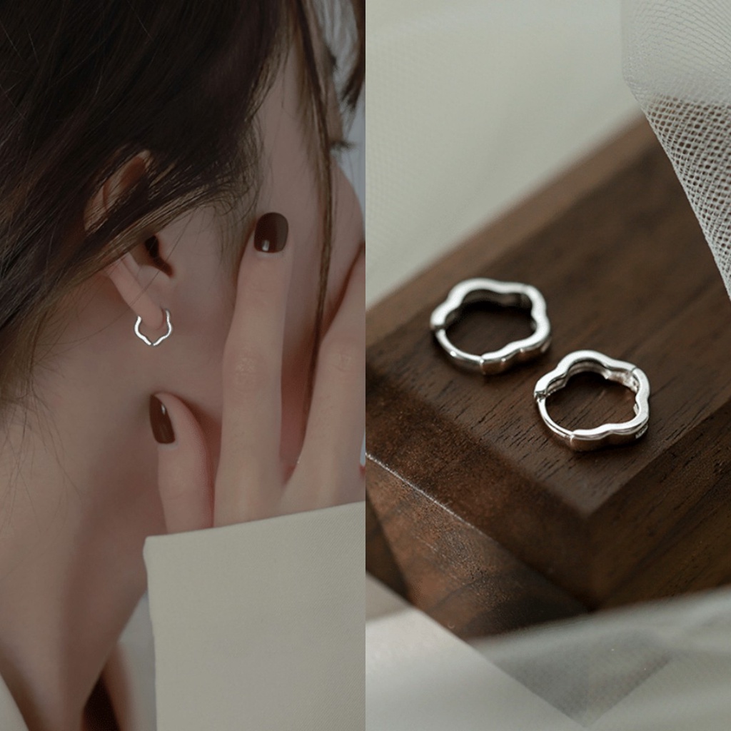 Women Vintage S925silver Flower Earrings main image 0