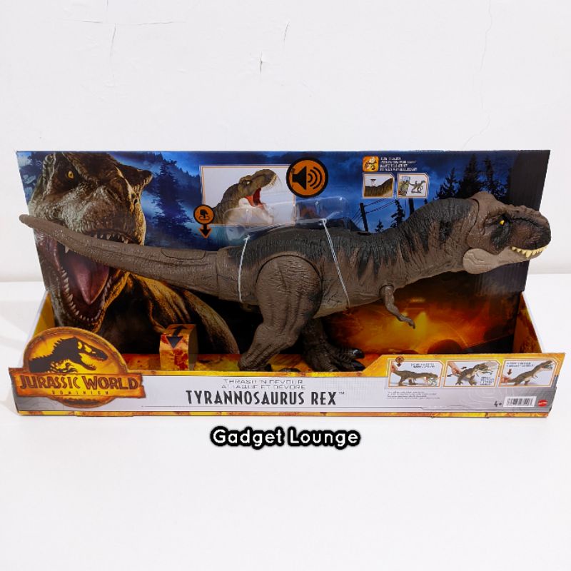 Mattel Jurassic World Dominion Dinosaur Figure Tyrannosaurus Rex T Rex Thrashn Devour Shopee 8568