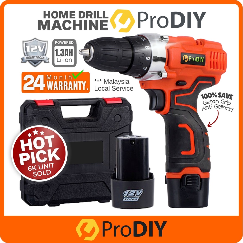 PRODIY PRO 11D Cordless Drill 12v Drill Battery Dril Codless Drill Power Tool Mesin Drill Screwdriver RANDOM COLOR Shopee Singapore