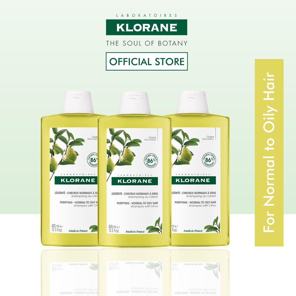 Klorane Shampoo with Citrus Pulp 400ml (Bundle of 3) Shopee Singapore