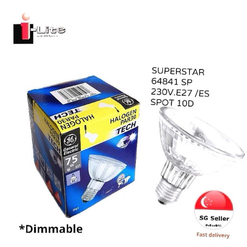 GE (General Electric) HALOPAR 30 TECH LIGHT BULB 75W | Shopee Singapore