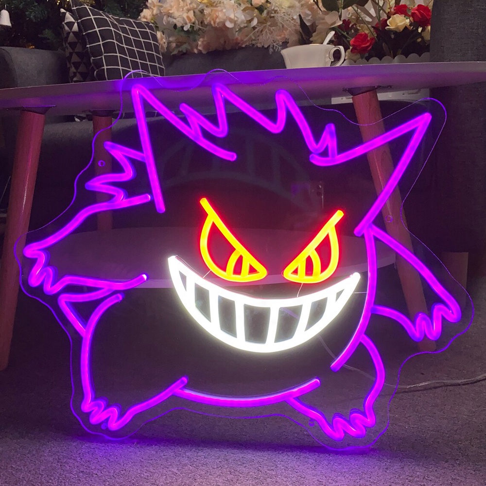 Gengar - Gengar neon sign,Gengar led lights Anime neon light Custom ...
