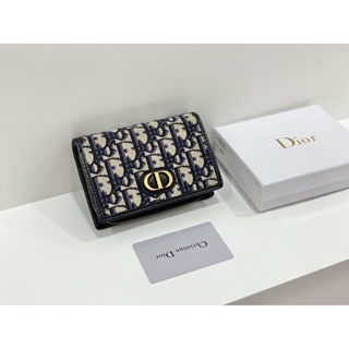 Dior - Small 30 Montaigne Voyageur Coin Purse Blue Dior Oblique Jacquard - Women