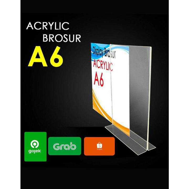 Brochure HOLDER/TENT HOLDER/TENT CARD Acrylic 2sided DISPLAY A6