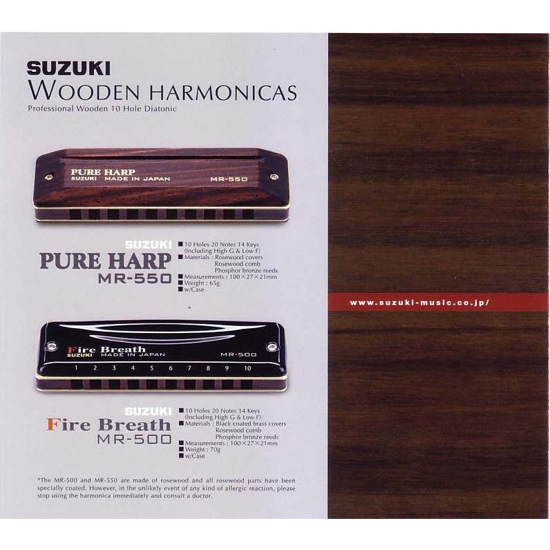 Harmonica Suzuki Fire Breath MR-500. Made in Japan | Shopee Singapore