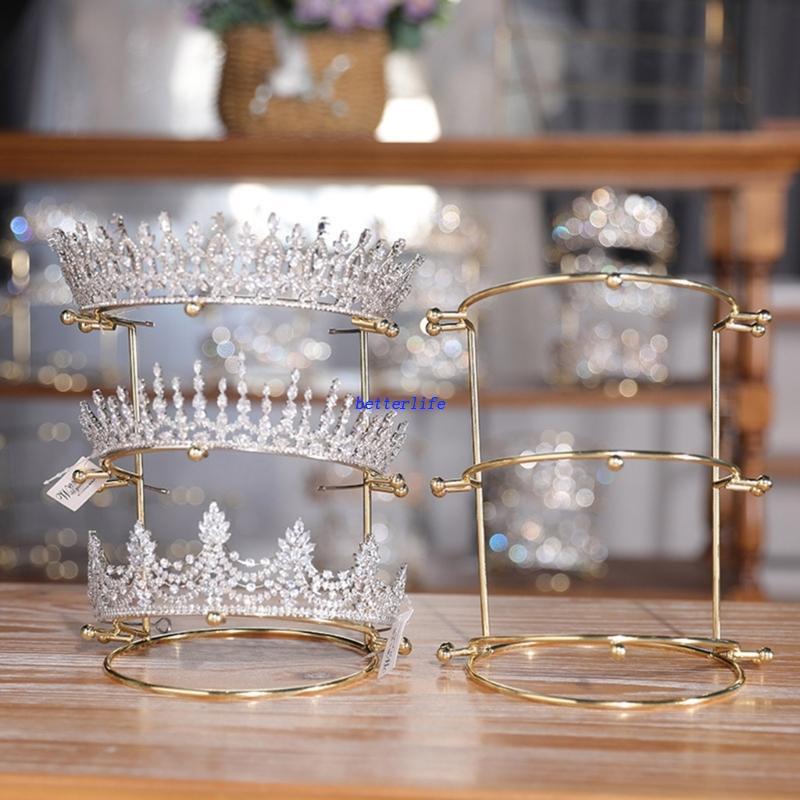 BTF Queen Crown and Tiaras Display Stand Princess Crown Holder Crystal