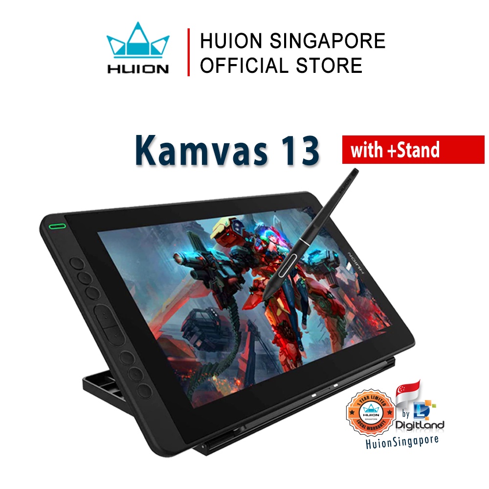 Huion Singapore Kamvas 13 [ With Stand ]Drawing Tablet Pen Display