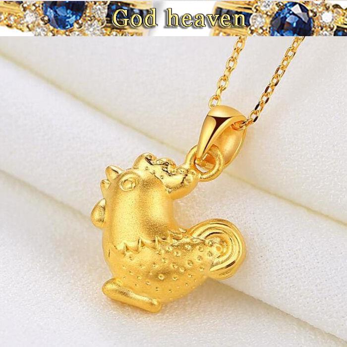 Gold fighting hot sale rooster pendant