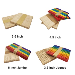 Poplar 4.5Inch Colored Popsicle Sticks For DIY Crafts