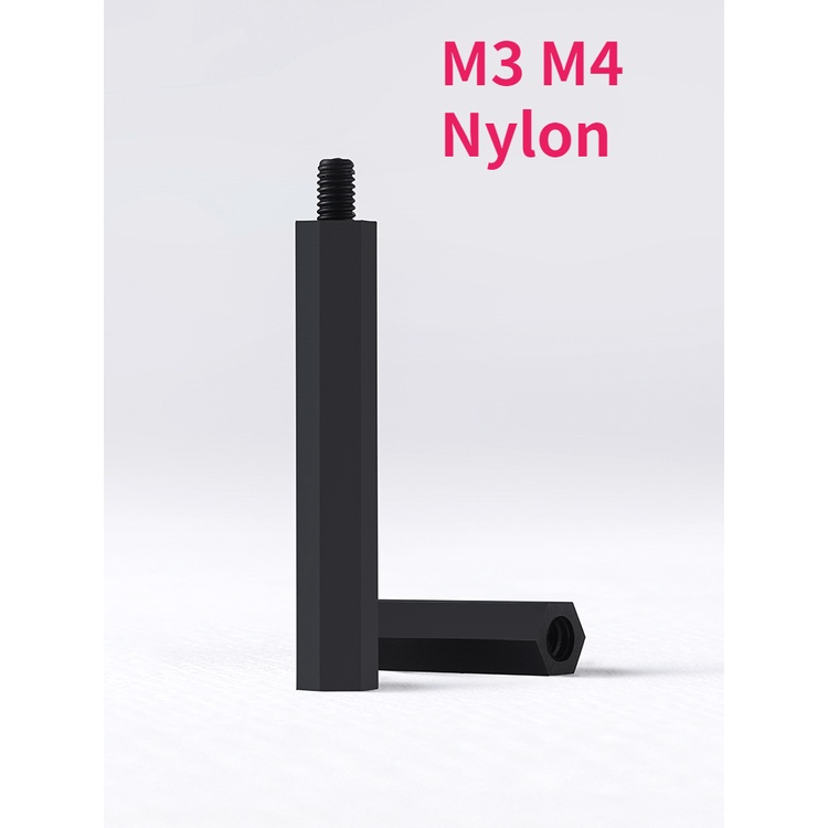 M3 M4 Black Hex Hexagon Nylon Column Standoff Spacer Column Plastic